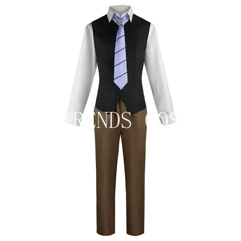 Anime Dazai Osamu Cosplay Costume Bungo Outfits Ranpo Edogawa Detective Uniforms Halloween Party