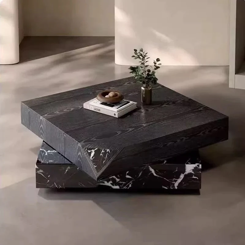 

"2025 Premium Coffee Table - Italian Designer Calacatta Gold Marble, Minimalist Contemporary for Luxury Apartments"