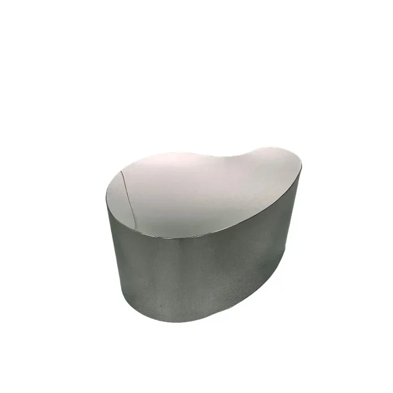 Light luxury stainless steel mango-shaped coffee table, modern creativity, fashionable living room