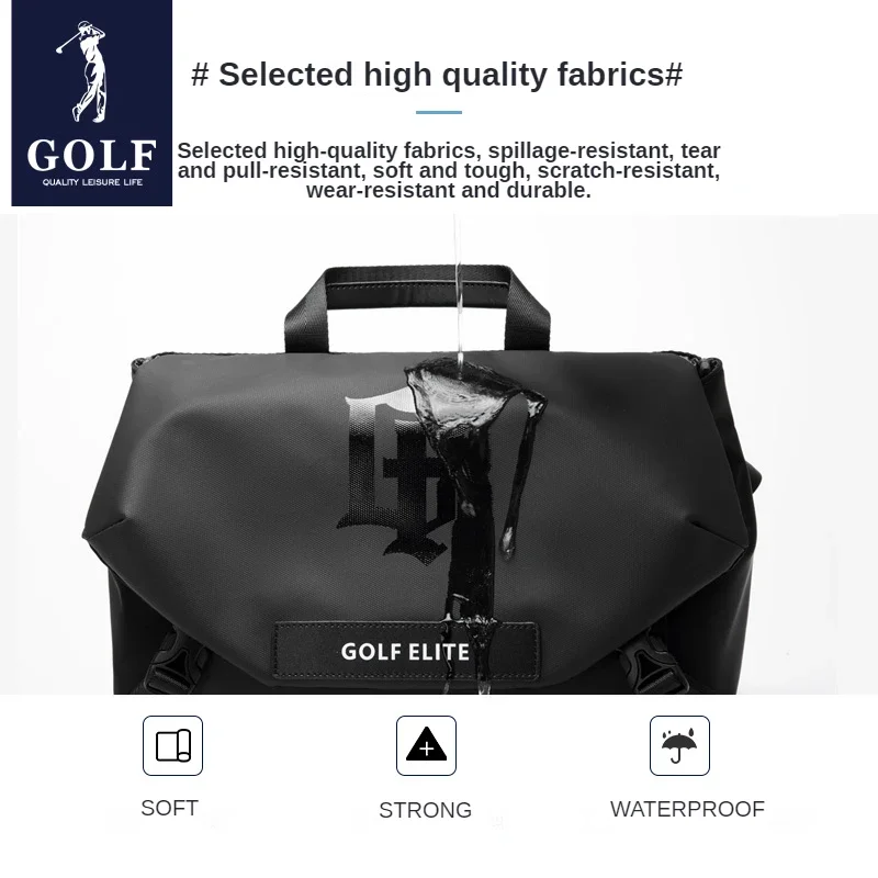 Golf Crossbody Bag for Men, Messenger Fashion, Polyvalent, Initiated Bag, Large Capacity for Leisure, Casual Business Travel Satchel, Backpack