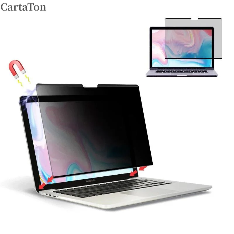 Magnetic Anti-peeping Screen Protector For Macbook Air 13 15.3 inch M1 M2 M3 Pro 14 16 2023 Privacy Filter Anti-spy/Glare Film