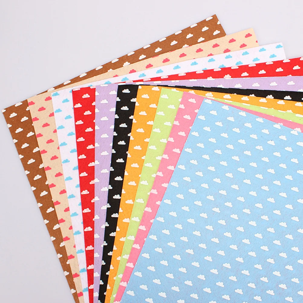 10 Pcs Colorful Felt Sheets DIY Chips Slices Non-woven Fabric Nonwoven Material