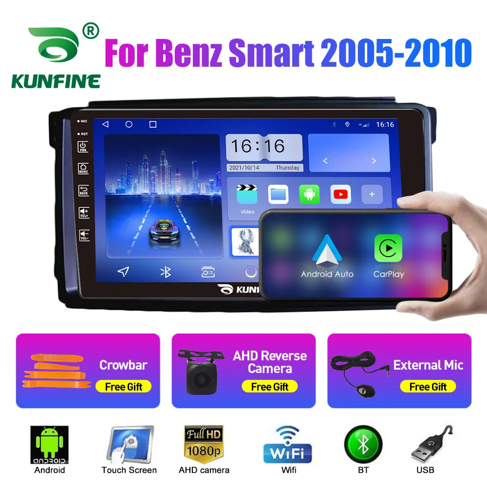 

Автомобильный радиоприемник для Benz Smart 2005-2010 Octa Core Android 10,0, автомобильный DVD-плеер с GPS-навигацией, автомобильный стереоприемник без приборов