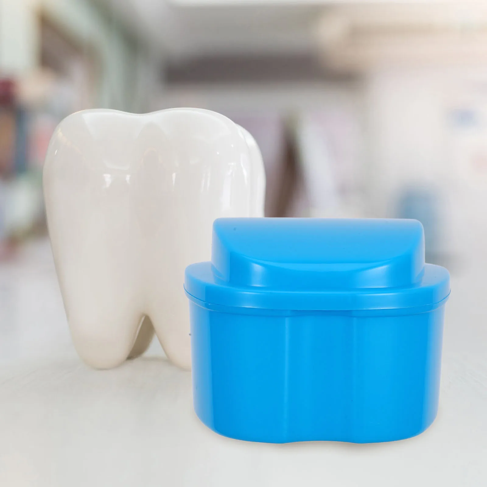

2 Pcs Denture Box Dental Container Storage Case Portable Plastic False Teeth Retainer