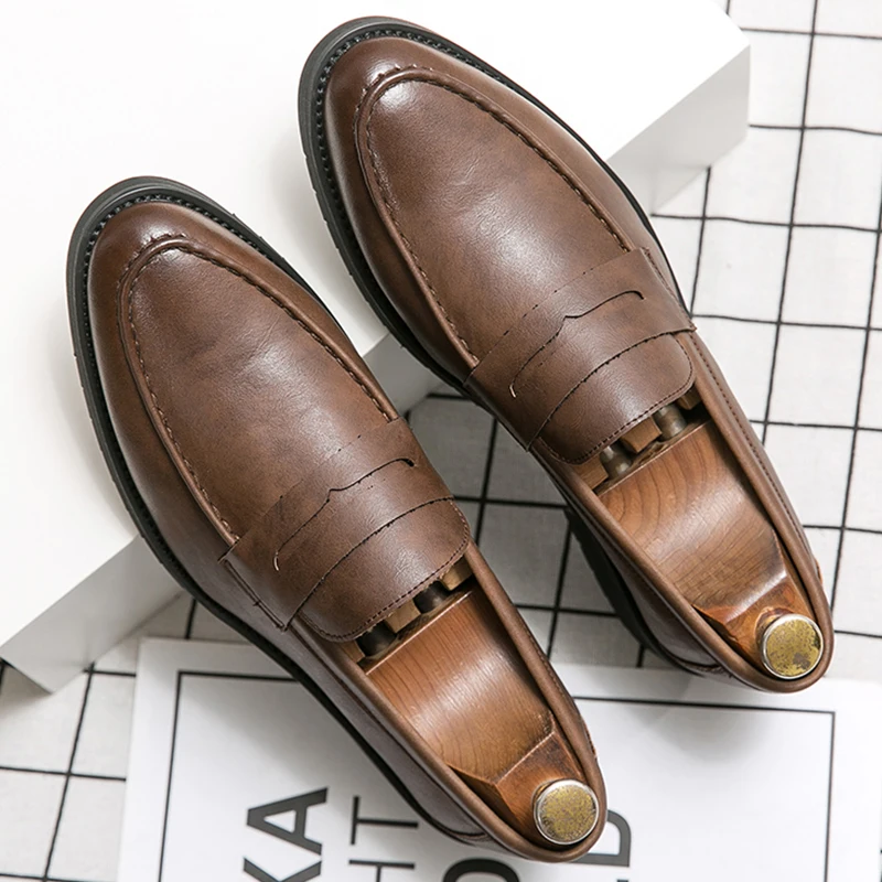 

Men Casual Leather Shoes Classic Social Casual Business Shoes For Men Formal Office Leather Shoes Male Laofers Men's Dress Shoes