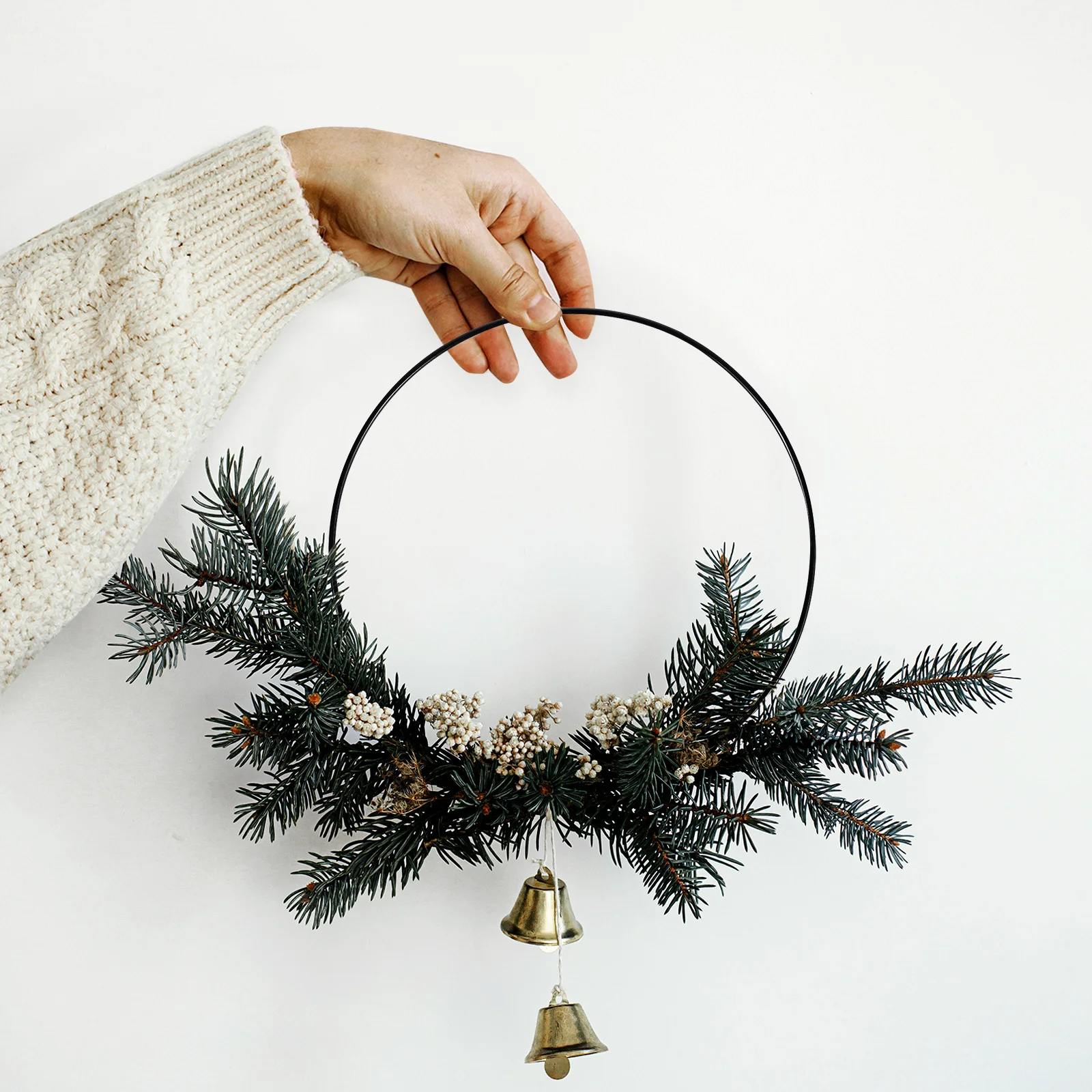 9 قطع من حلقات الزاك المعدنية المصقولة الكبيرة لإكليل مكرامية الزفاف والزينة على شكل زهور لوازم حرفية