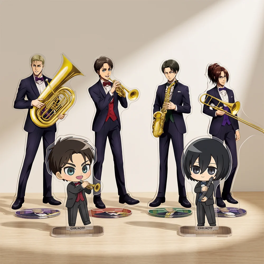 Attack on Titan Eren Levi Hans Erwin Jazz 10&15CM Acrylic Stand Keychain 2026 New Anime Stand Desk Decoration Bag Charm Pendant