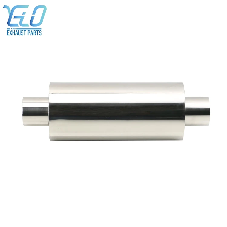 

Universal 2'' /2.5'' /3'' Inlet Exhaust Muffler Pipe Stainless Steel Resonator Straight drum Muffler Deep Sound Performance