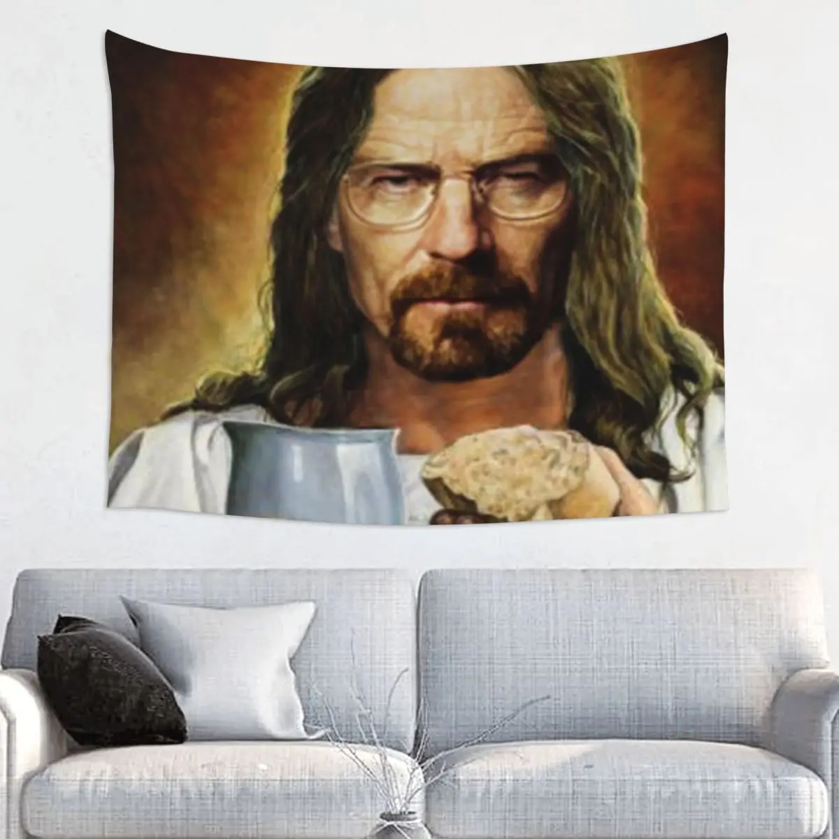 Holy Heisenberg Jesus Tapestry Hippie Wall Hanging Breaking Bad Room Decoration Background Cloth Witchcraft Wall Tapestry