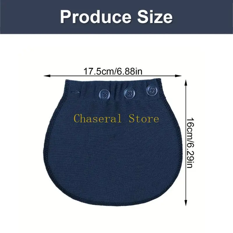 E7CE Maternity Waistband Expansion Button Cotton Spandex Adjust Belt for Pregnancy
