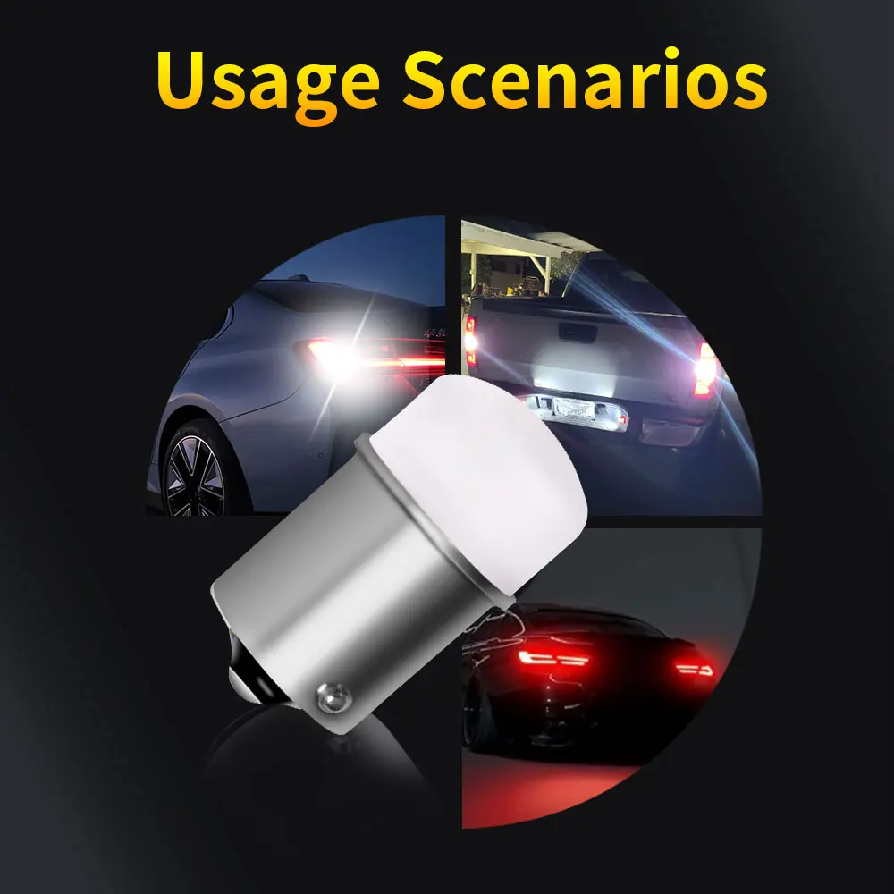 1156 BA15S P21W R5W 1157 BAY15D P21/5W 2 قطعة 3014 رقائق السوبر مشرق 12 فولت/24 فولت LED لمبات السيارات الفرامل وقف وقوف السيارات بدوره إشارات لمبات