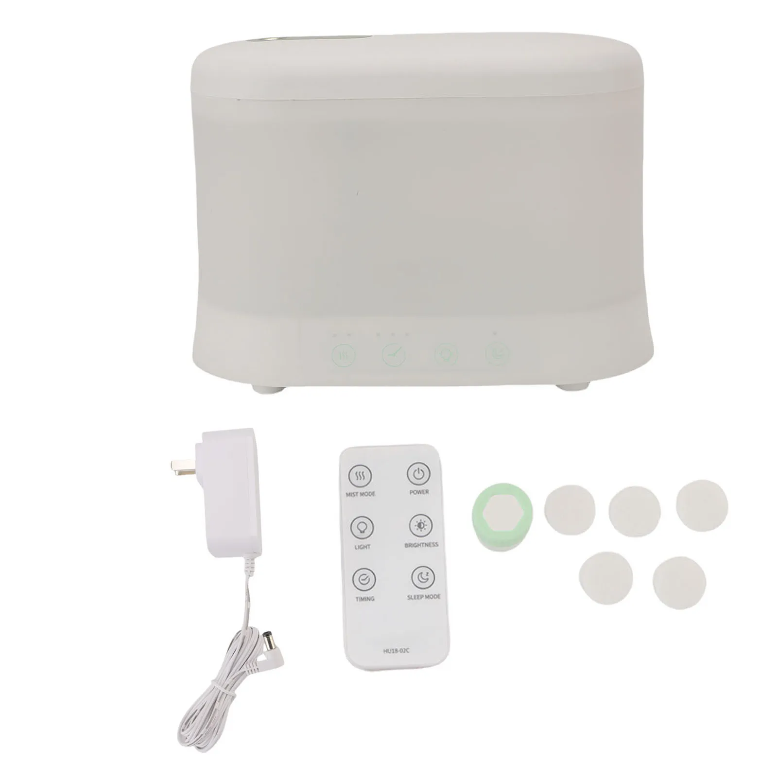 Desktop Humidifier Small Office Bedroom Table Top Silent with Aromatherapy Light 1.8L Water Tank Intelligent Timed