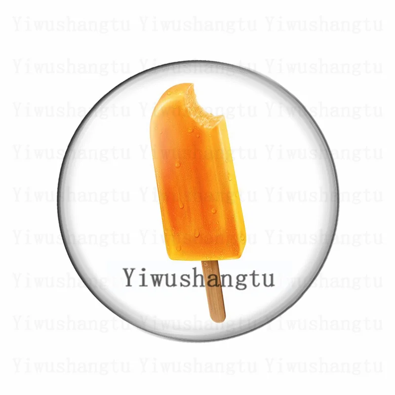 جديد لذيذ الشوكولاته وآيس كريم 12 مللي متر/20 مللي متر/25 مللي متر/30 مللي متر صورة مستديرة الزجاج كابوشون التجريبي ظهر مسطح صنع النتائج #5