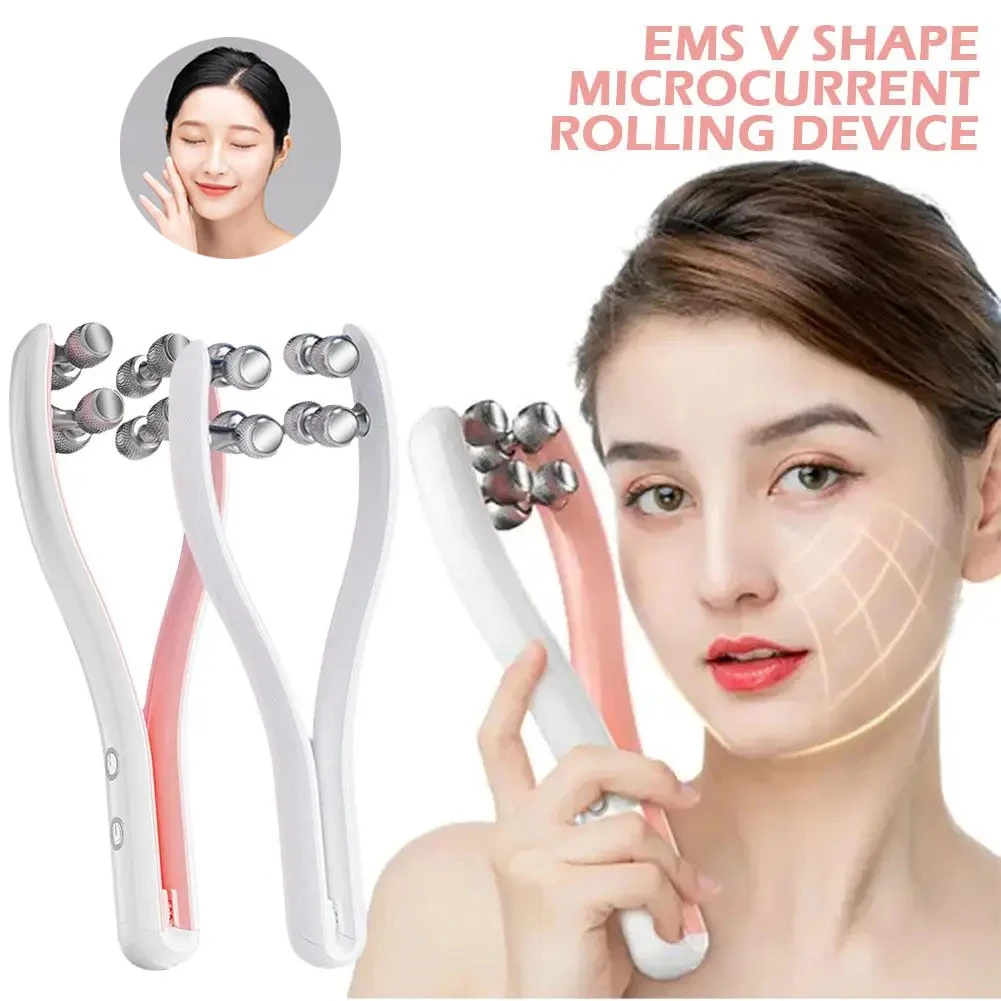 Face Massager Roller Y Shape Face Lifting Device V Face Double Chin Remover Face Care Skin  Home Use Rechargeable Beauty Tool