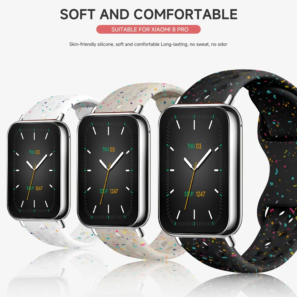 Silicone Strap for Redmi watch 4 Sports Band for Mi band 9pro for xiaomi Miband 8pro Correa Breathable Bracelet Accessories Belt