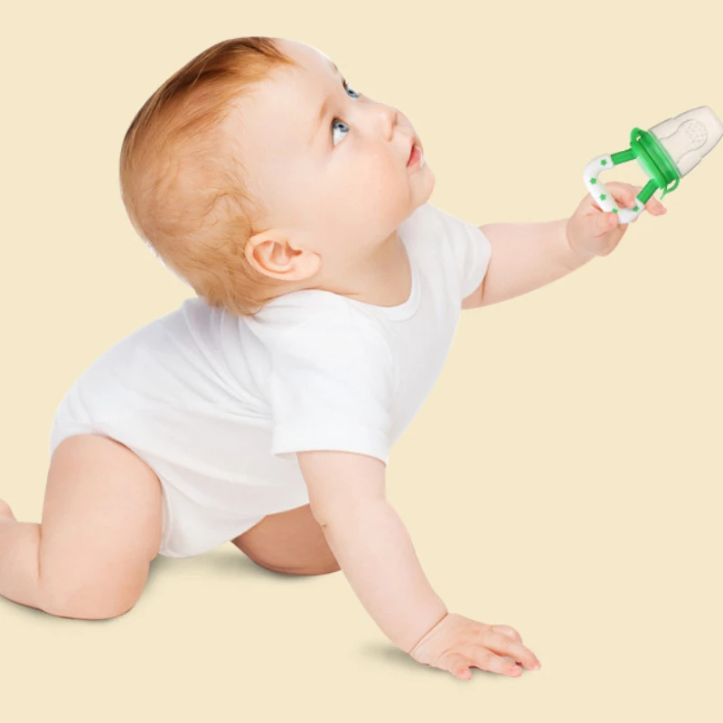 Baby Silicone Fruit Feeder Pacifier Infant Food Supplement Teething Molar Stick Portable Kids Fruit Feeding Nipple for Newborn