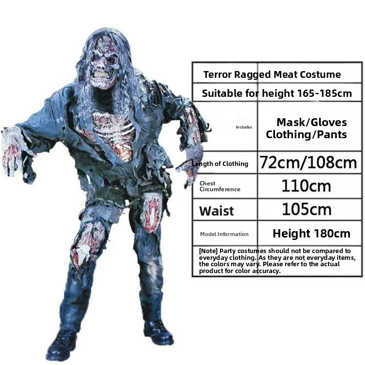 

Взрослый глаз зомби волкман костюм набор Хэллоуин ночь пар ролевая игра костюм волкман жен сексуальное вечернее платье