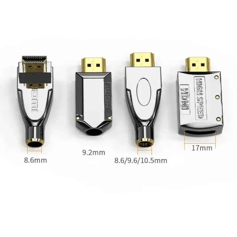 HDMI 2.0Connector Metal Shell DIY Solderless HD Cable Connector High Speed HD Data Cable Connectors for Computer TV Pure Copper