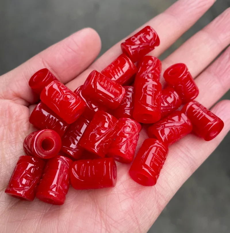 5pc naturalne A zielonego jadeitu pieniądze koraliki DIY bransoletka bransoletka urok jadeit biżuteria akcesoria mody Amulet prezenty dla kobiet mężczyzn — zdjęcie 5