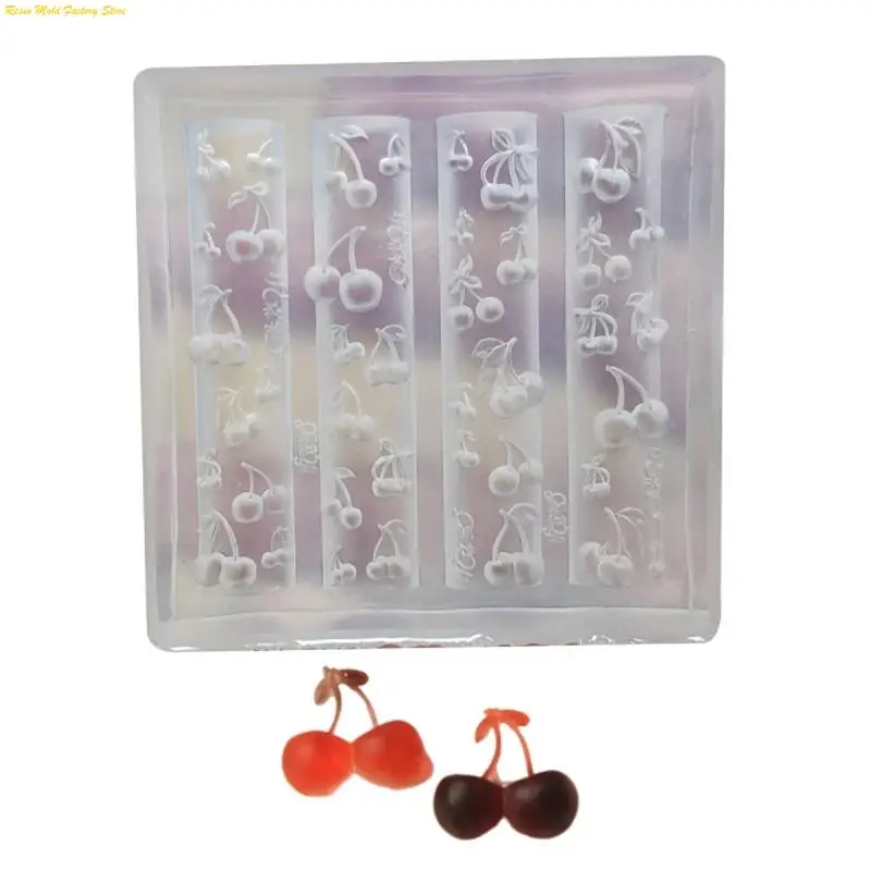 

MXME Art Moulds Cherry Art Template Moulds Silicone Texture