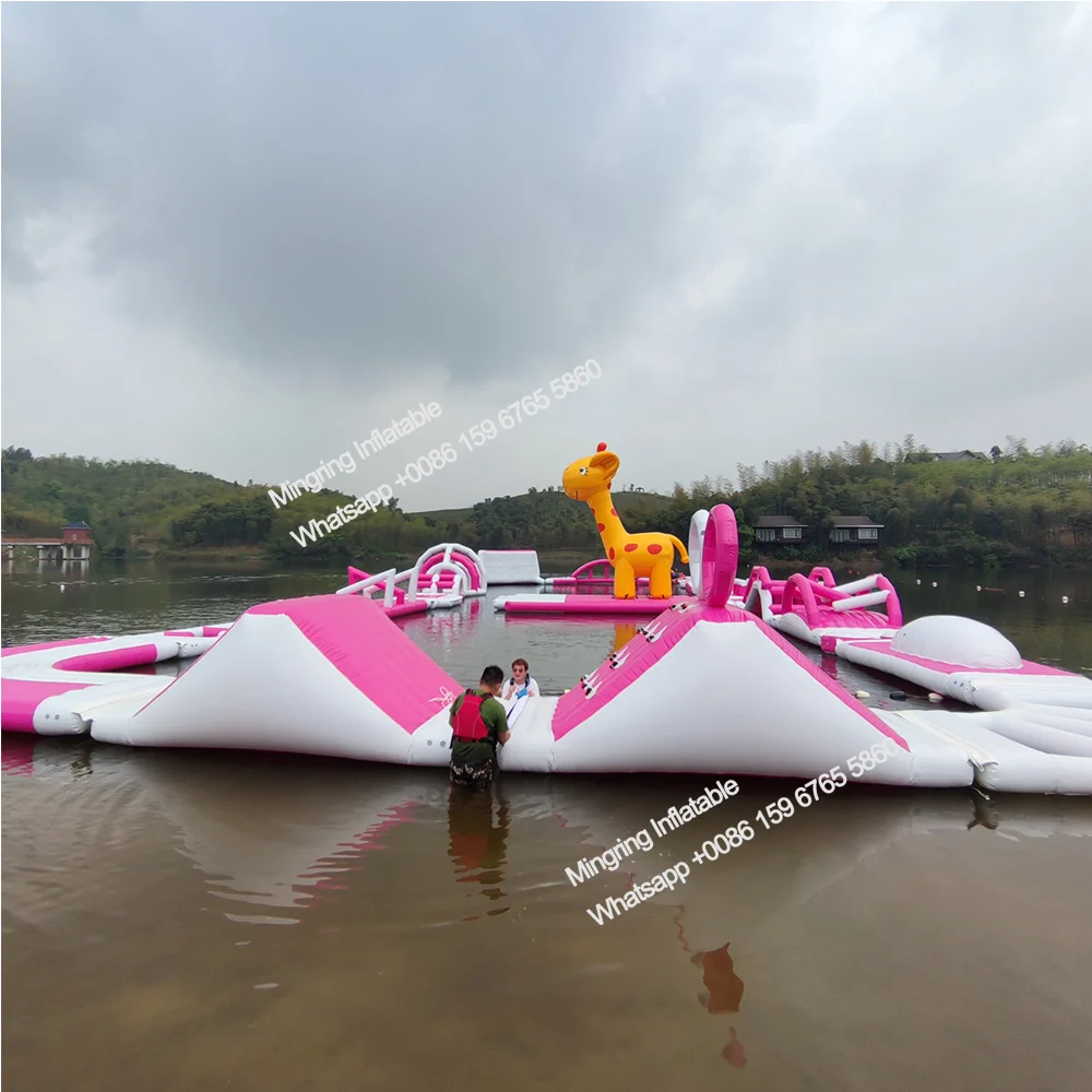 Inflatable Floating Water Park, Ocean Giant Aqua Slider for Summer, Wholesale