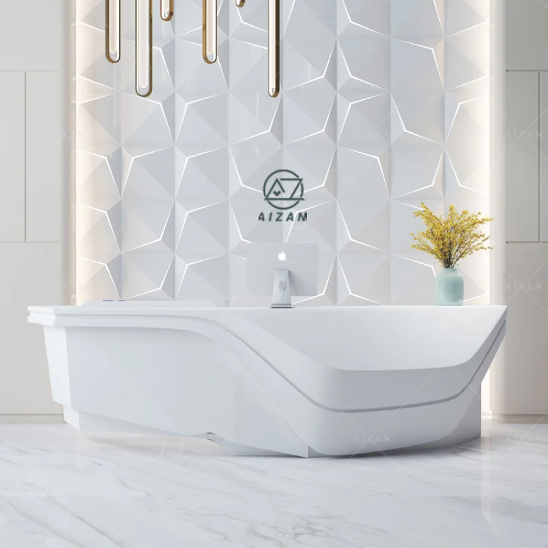 مخصص. مكتب استقبال رخامي بحجم مخصص مكتب استقبال مخصص عالي الجودة لمتجر الشركة