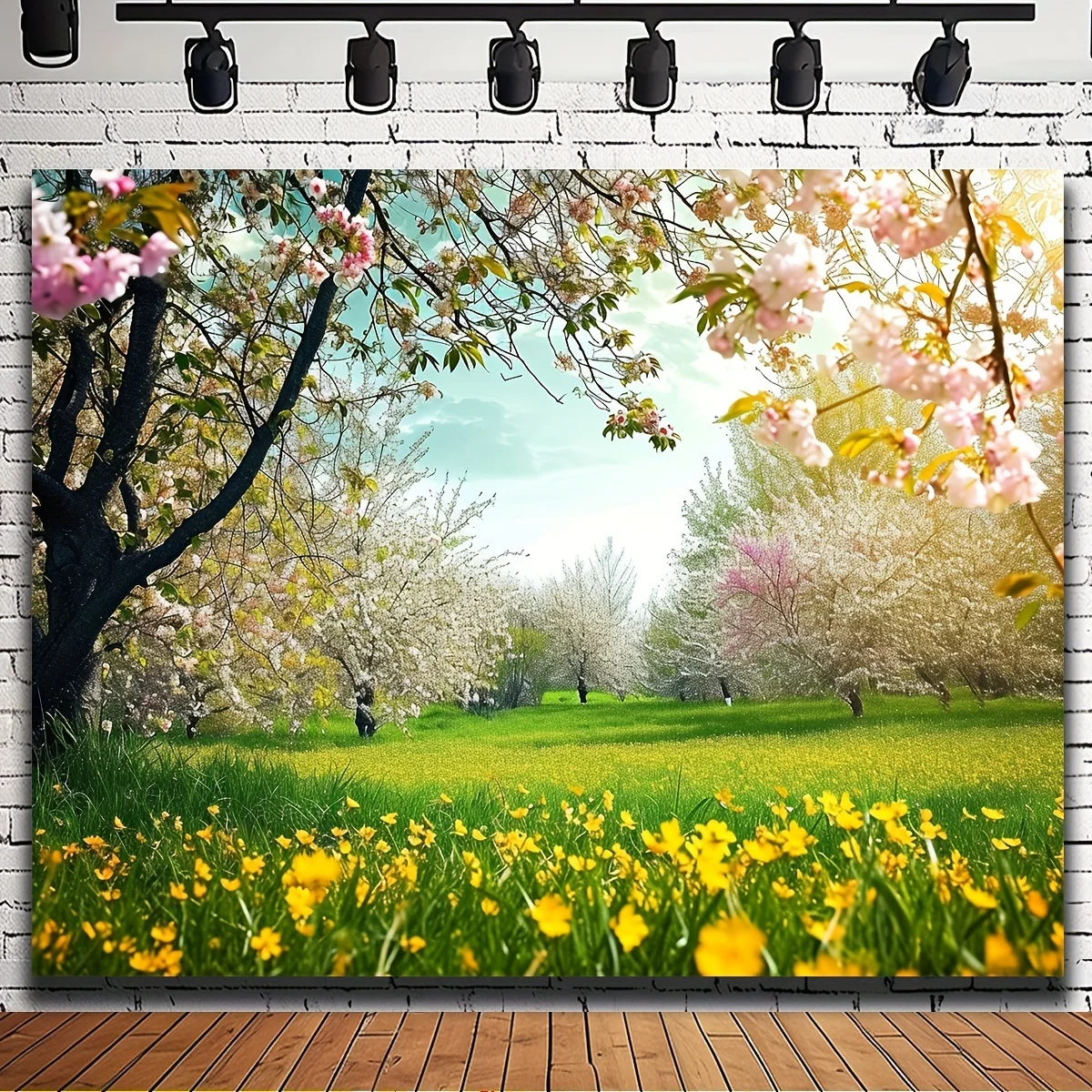 Ein Artikel, Frühlings landschaft Hintergrund Foto Requisite, Polyester Banner Dekoration, Party Home Dekoration
