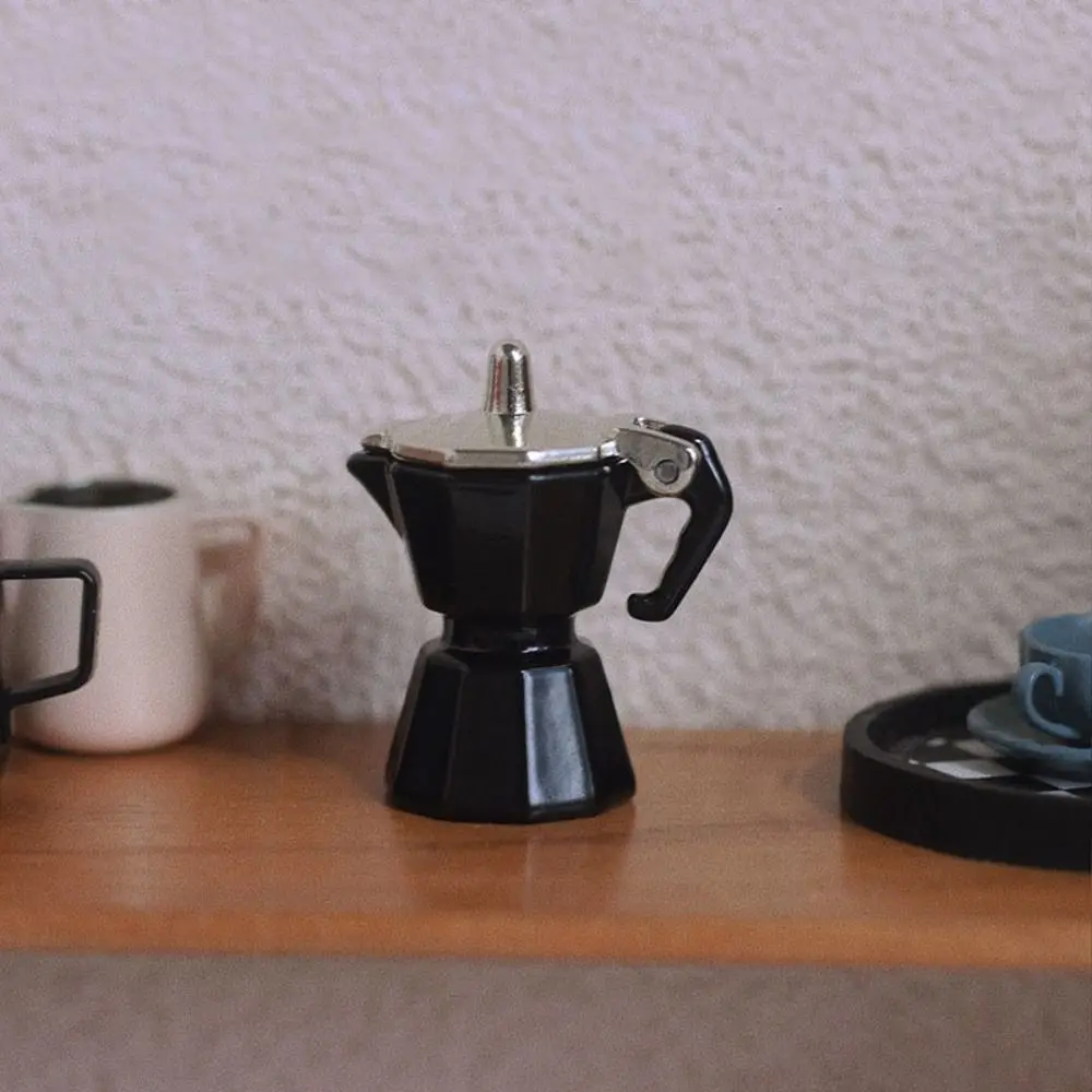 Jouet de cafetière l'inventaire en alliage mignon, modèle réaliste, mini cafetière, décor de maison