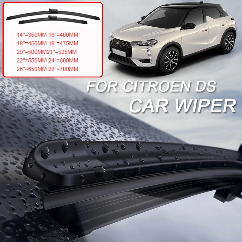 

2PCS Car Blade Windshield Wiper For CITROEN C3 AIRCROSS C4 PICASSO C5X C5 AIRCROSS DS3 DS4 DS7 E-C4 E-C4X Windshield Rubber