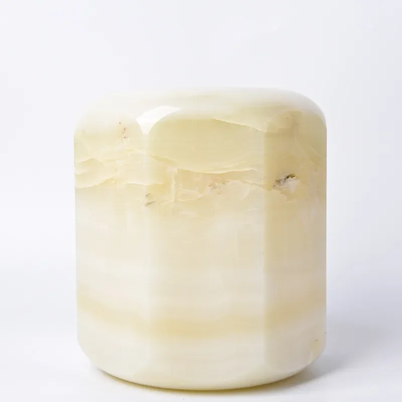 Natural Jade Vase Flower Insert Light Luxury Hotel Living Room Entrance Decoration Home Jewelry Ornament