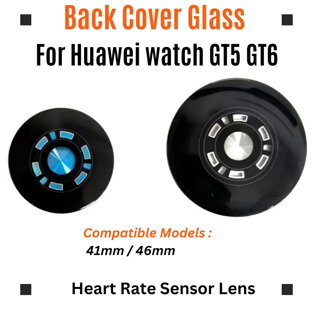 For Huawei Watch GT5 GT6 41mm 46mm Back Cover Glass Rear Heart Rate Sensor Lens Battery Cover Glass Replacement Repair Parts