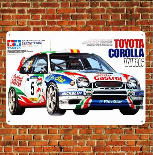 Metal Poster Car Scale Model Tin Sign Plaque Tamiya Boxart  Wrc