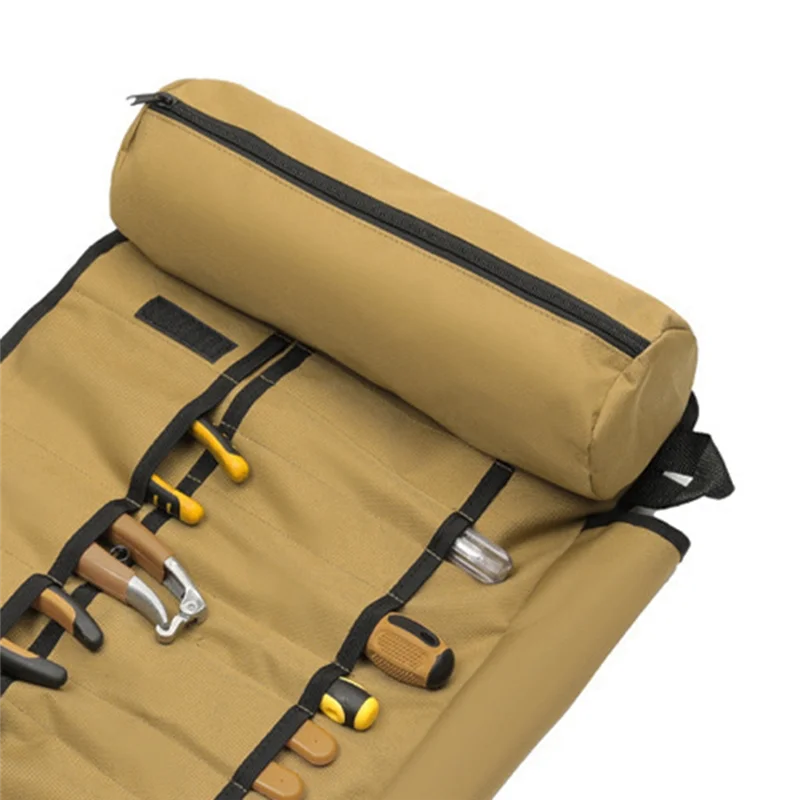 ABMH-Tool Roll منظم أدوات الأجهزة الحقيبة نشمر سميكة مقاومة للاهتراء ومقاومة للماء المهنية متعددة الجيب
