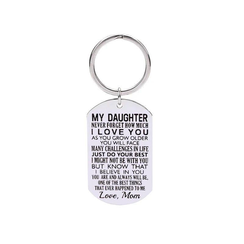 Safe Driving Keychain Initials Letter Men Women Stainless Steel Keychain Birthday Christmas Father's Day Gift Jewelry