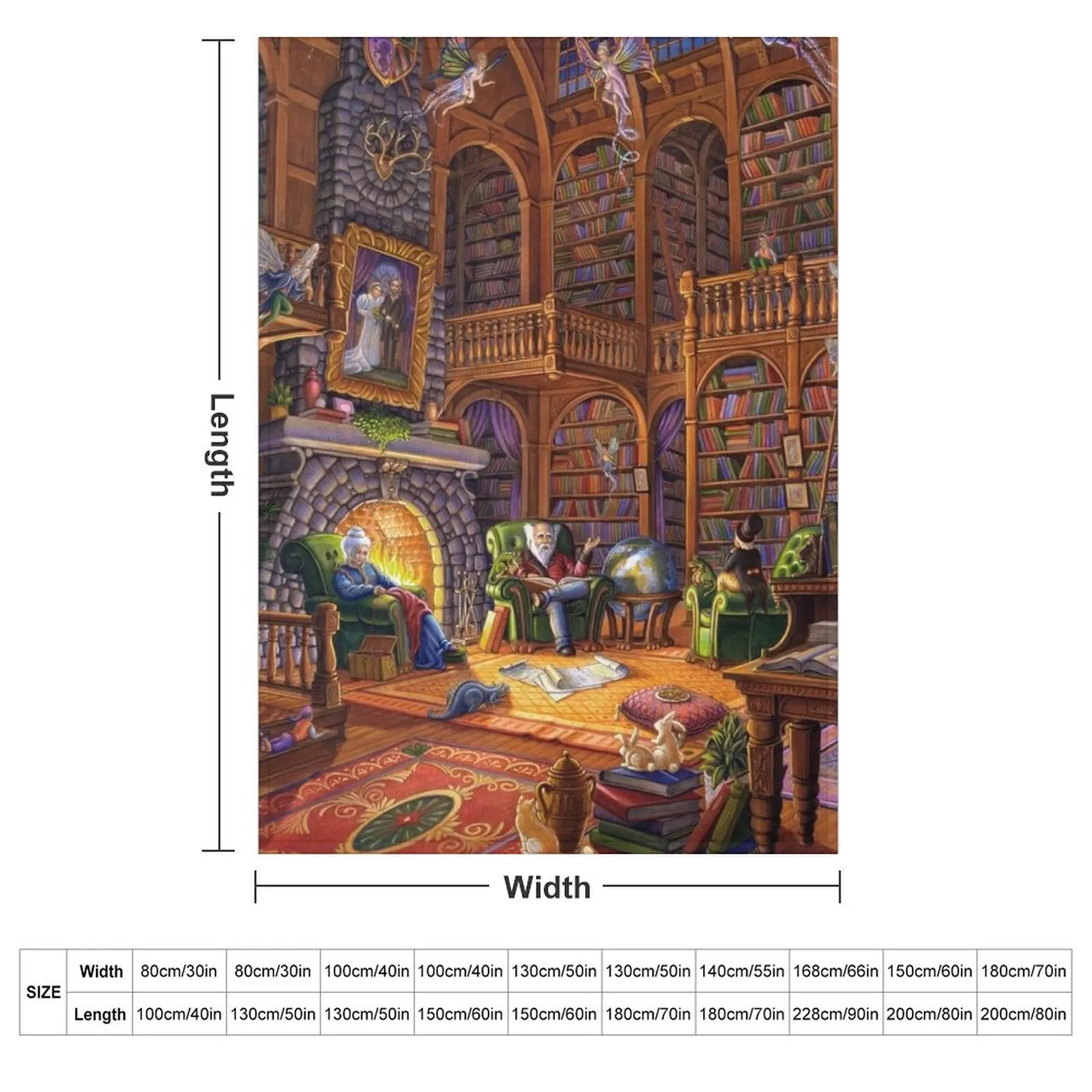 Fireside Fairytales Throw Blanket Summer Beddings Tourist Multi-Purpose Single Flannel Fabric Cute Blankets
