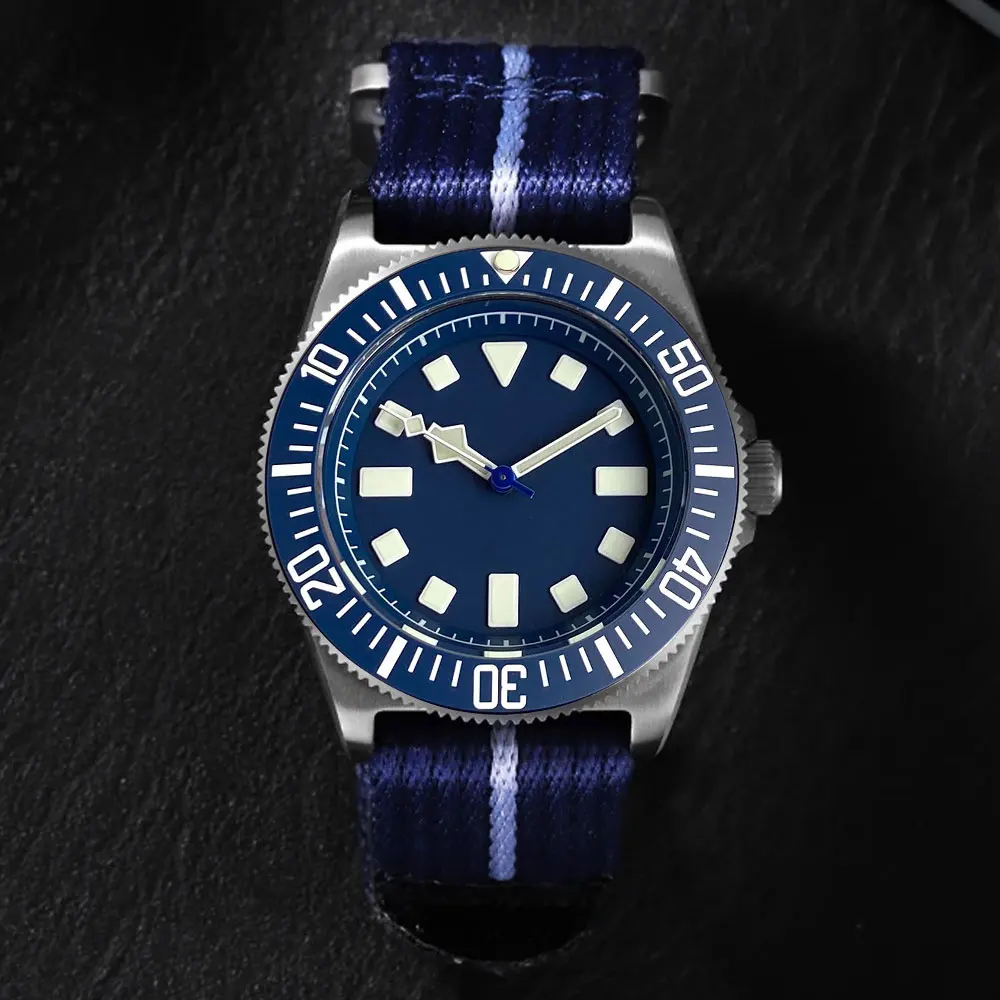 Tandorio New 42mm NH35A Automatic Titanium Mechanical Men Watch T1 Grade Tactical Frog Luminous Sapphire Crystal No Allergies