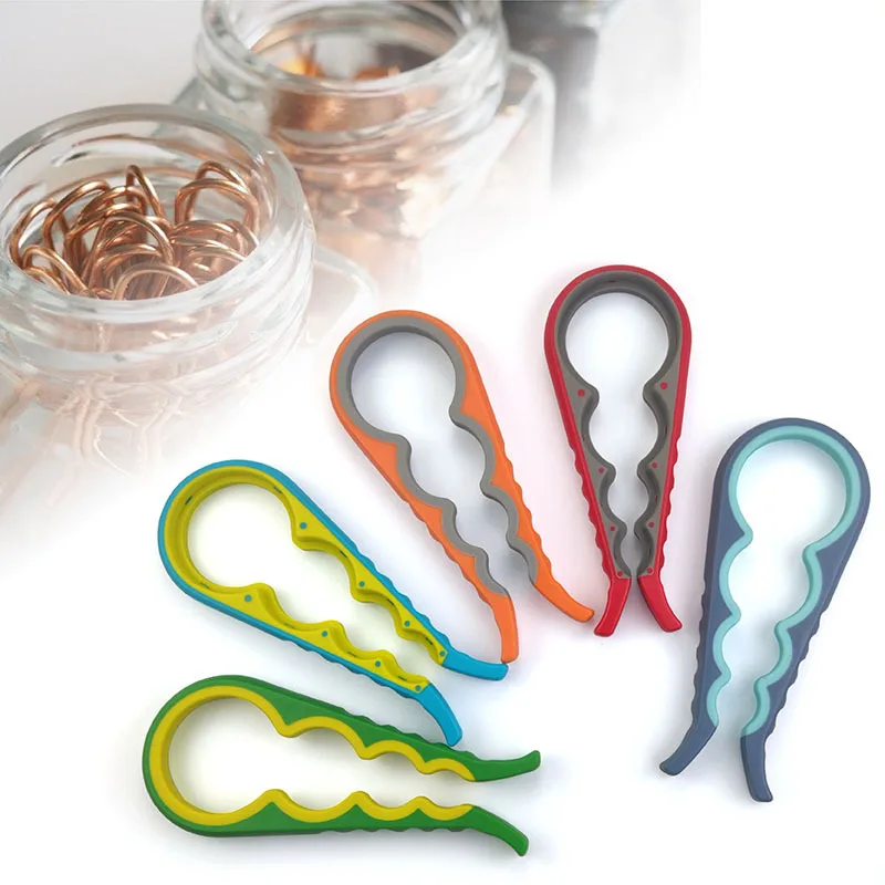 Four-in-One Thickened Dual-Color Bottle Opener And Can Opener Multi-Functional Effort-Saving Lid Turner Factory Direct Sale