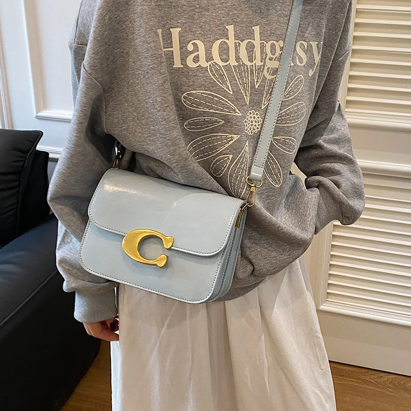 

2025 Mini Saddle Bag for Women Adjustable Metal Chain Strap Crossbody Messenger Purse Convertible Underarm Shoulder Bag