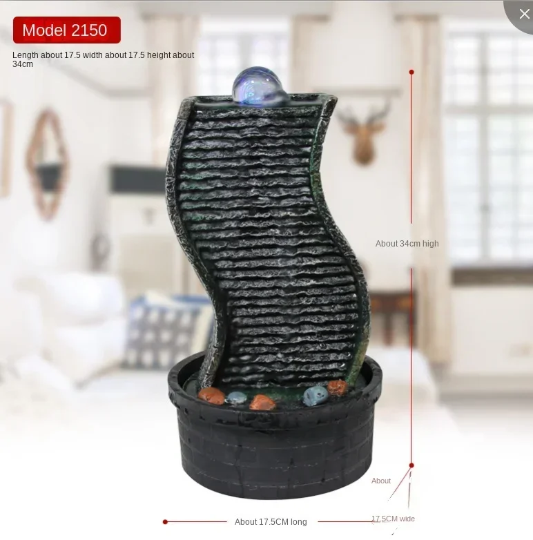 حار مبيعات الراتنج كرافت منضدية نافورة الماء في الأماكن المغلقة جيدة