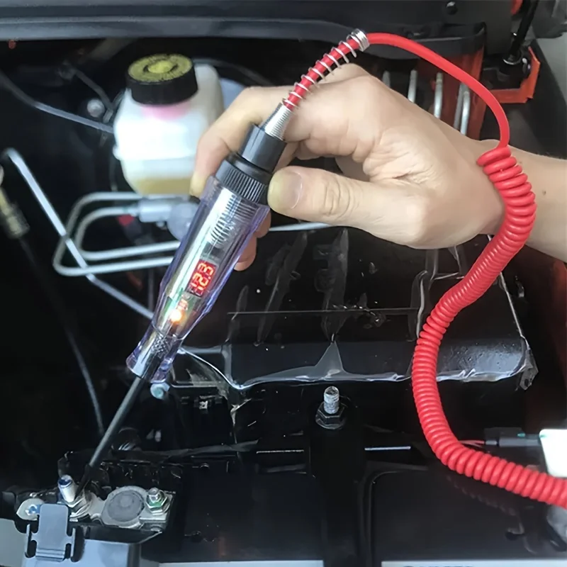 

Digital LCD Circuit Tester Pen for Cars & Trucks - 6-24V Low Voltage, Durable ABS with Metal Probe, Easy Wire Testing Tool