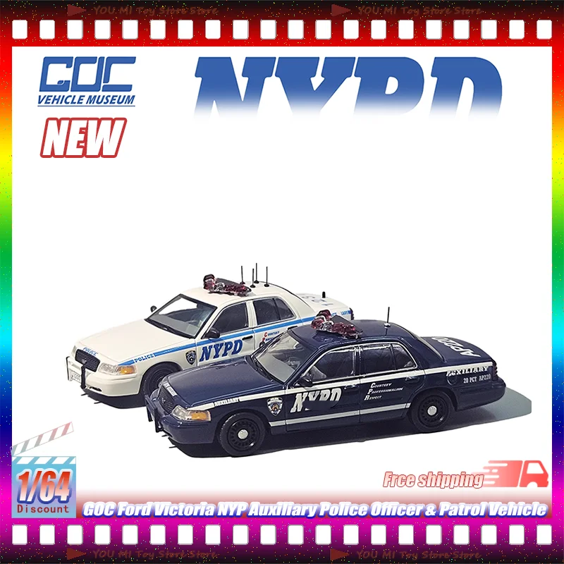 

1:64 Mk Goc Ford Victoria Crown 2003 Model Sheriff Police Car Simulation Alloy Miniature Die-Cast Car Model Custom Children Toys