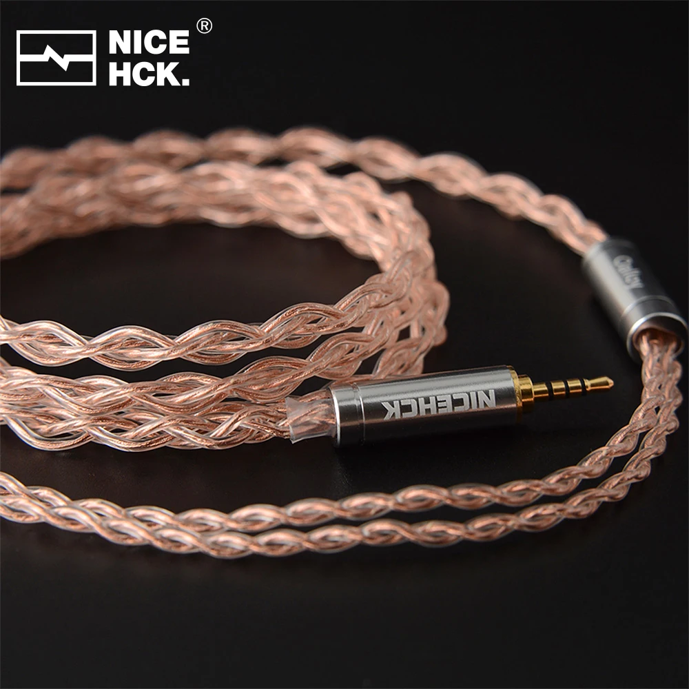 NICEHCK Oalloy Earphone Upgrade Cable 6N UPOCC Copper and Copper-Silver Alloy Mixed Material Litz 3.5/2.5mm QDC Connector Wire