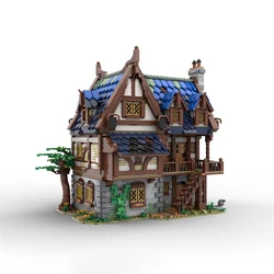 Street View Series MOC-119495 Medieval Tavern & Inn Building Block DIY Model Collection Experts Assembling Puzzle Brick Toy Gift