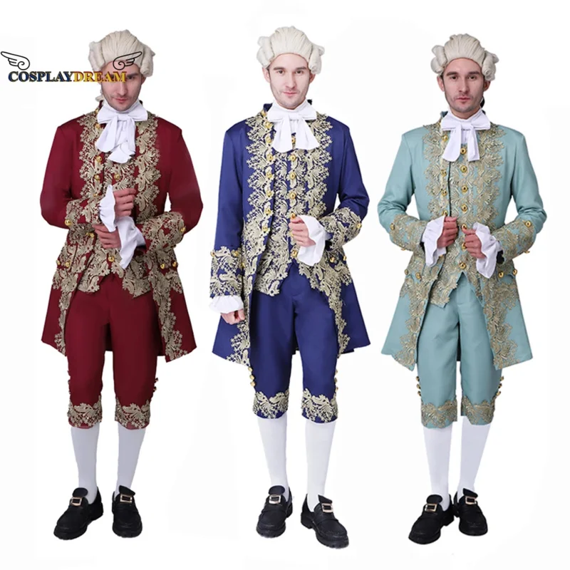 18th Century British Mens Gentleman Cosplay Suit Victorian Renaissance Tudor Outfit Marie Antoinette Costume Men's Rococo Outfit