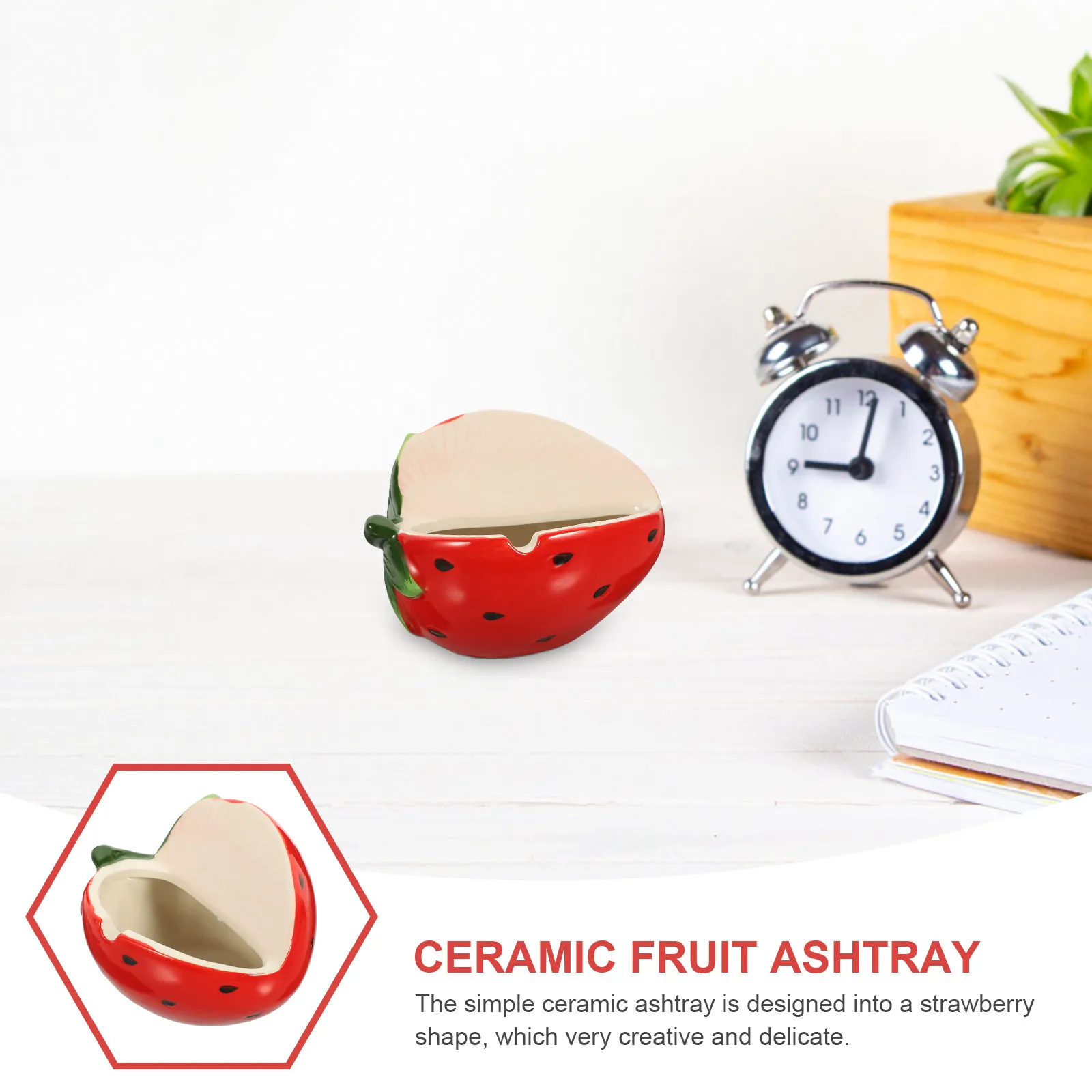 

Креативный керамический поднос-фруктовница, пепельница, маленькое блюдце в форме клубники, декор для дома