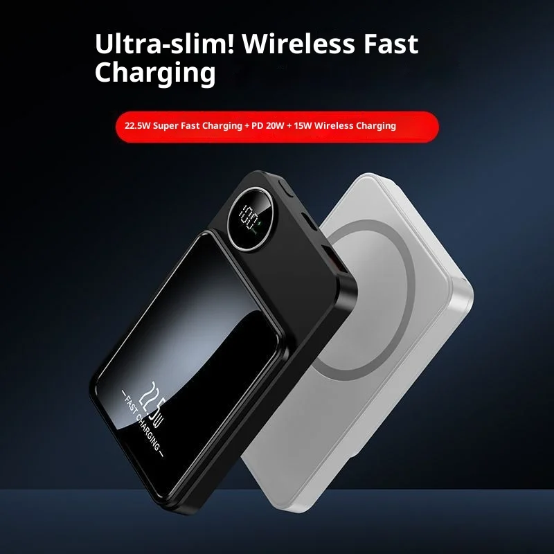 Banco de energía magnético Magsafe 10000 mAh 5000 clip trasero PD carga rápida bidireccional fuente de alimentación de 22,5 W al por mayor