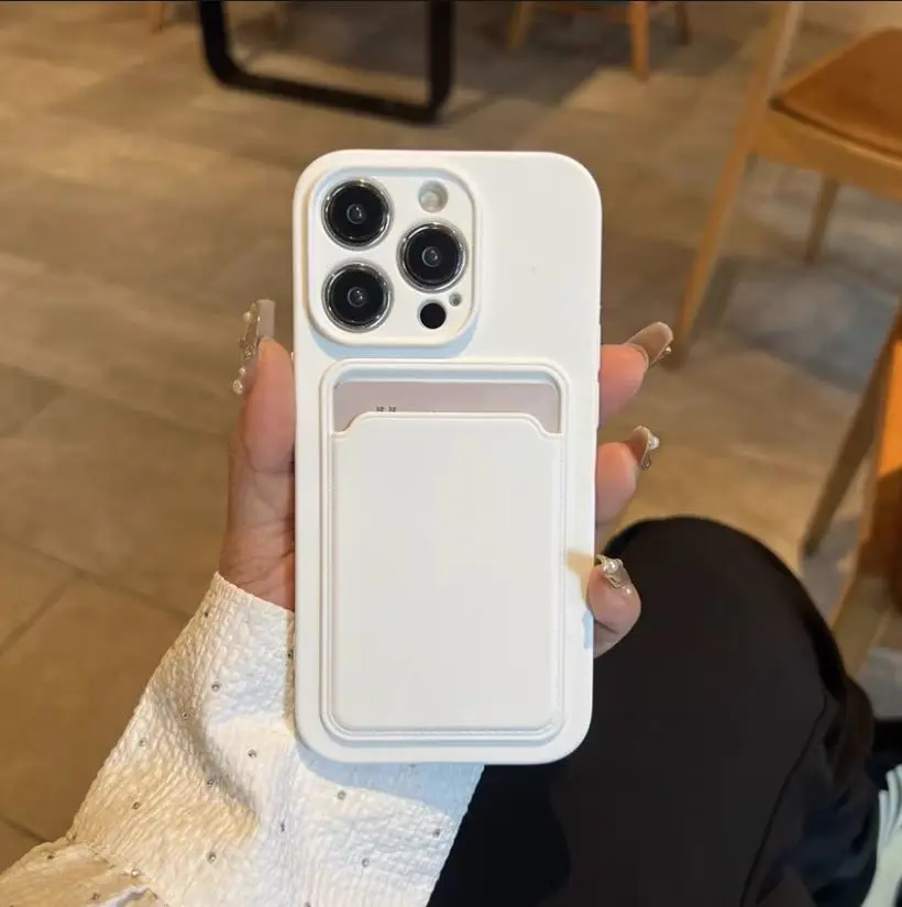TPU Weiche Kartenhülle Integrierte Handyhülle für iPhone 12 13 14 15 16 17 18 Pro Max Mattierte Rückseite Hautfreundliche Handyabdeckung – Detail 7