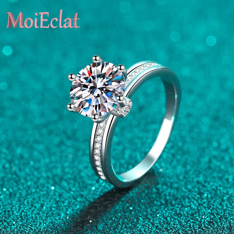 

Luxury Bouquet 3 Carat Moissanite Diamond Ring for Women, Wedding Fine Jewelry Platinum Pt950 Engagement Ring Love Promise