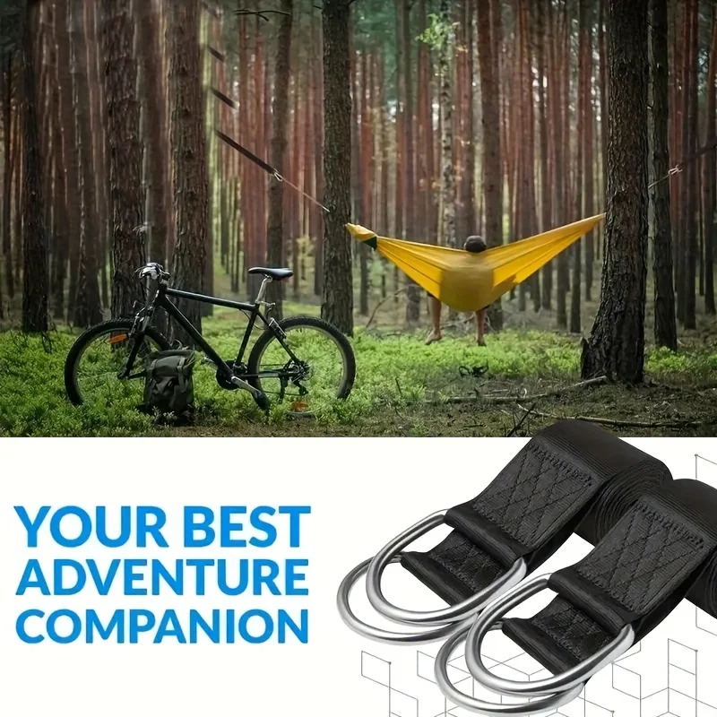 Tree Swing Straps 2 Pack Heavy Duty Nylon Hanging Straps Outdoor Adjustable Swing Hanging Kit with Carabiners for Gym Hammock