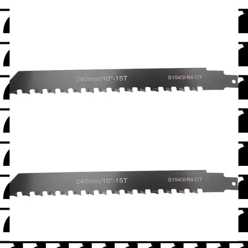 

A44U 2X Reciprocating Saw Blade Carbide Tungsten Carbide For Cutting Porous Concrete, Fibre Cement, Brick 240Mm/9.45Inch